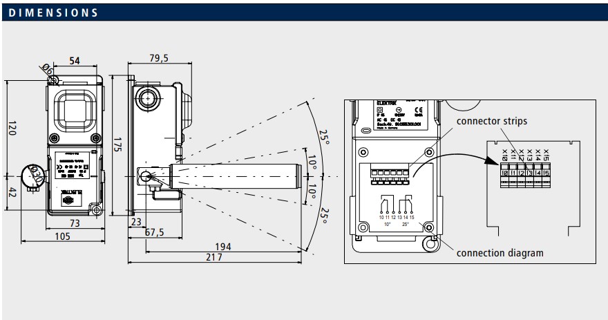 DIMENSION_Belt Conveyor – Misalignment Switch MRS Kiepe