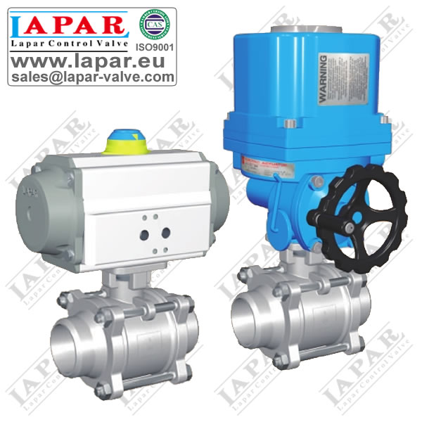 Van bi hàn Lapar LPA15 lắp bộ truyền động khí nén và điện