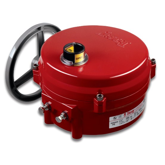 Bộ truyền động điện Bray Series 70 lắp trên van bướm công nghiệp