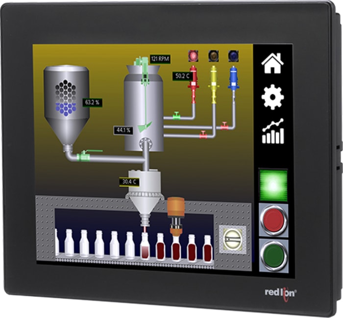 Màn hình HMI Red Lion CR3000 lắp trên tủ điều khiển công nghiệp