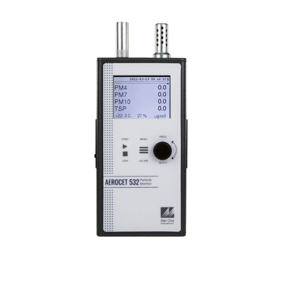 Máy đo bụi MET ONE Aerocet 532 góc nghiêng