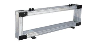 Khung cảm biến Nireco AWI lắp trên dây chuyền điều khiển vị trí tâm