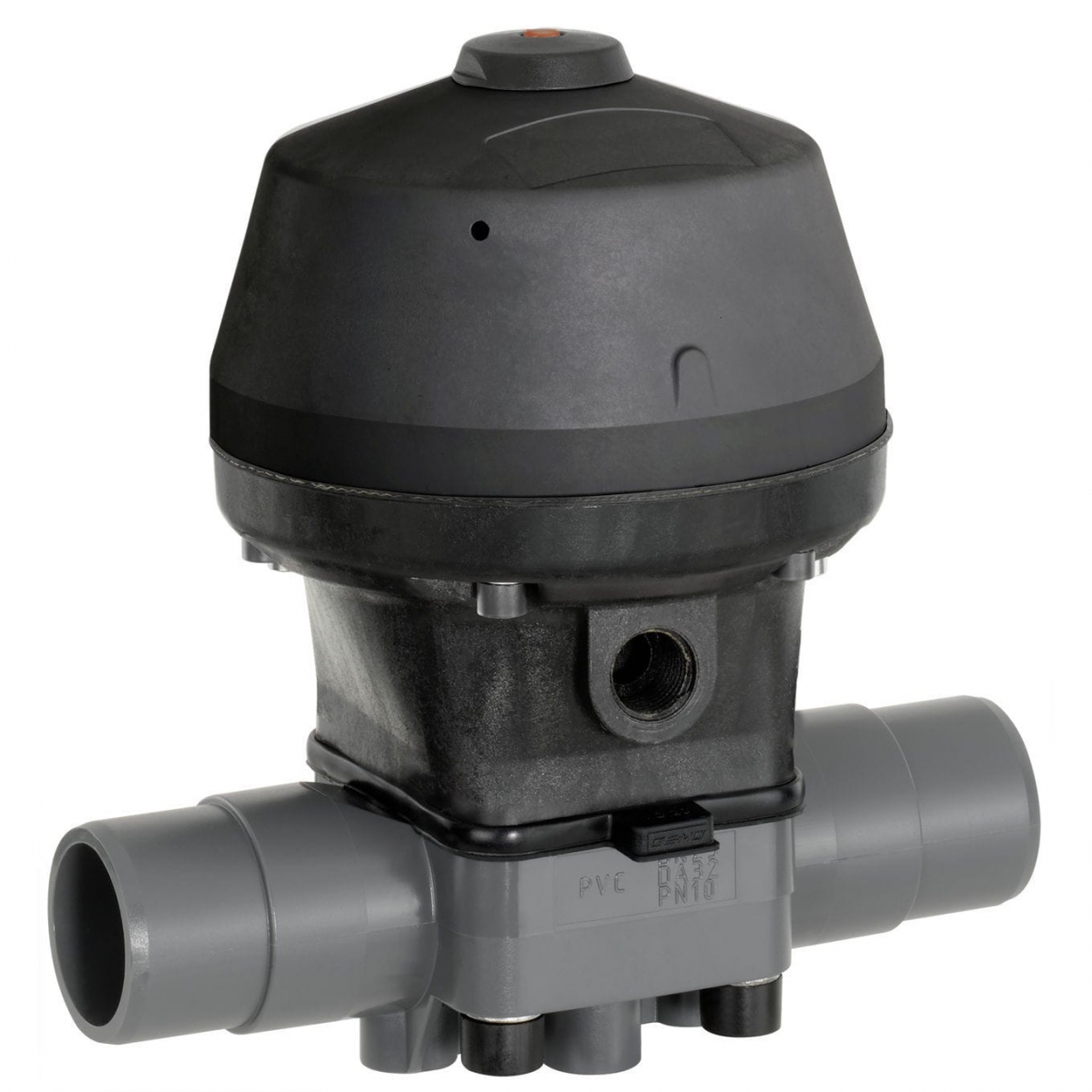 Van màng khí nén GEMU 690 thân nhựa PVC-U, actuator màng điều khiển bằng khí nén