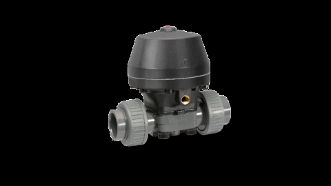 Van màng GEMU 690 phiên bản đầu nối rắc co, actuator màng nhựa màu đen