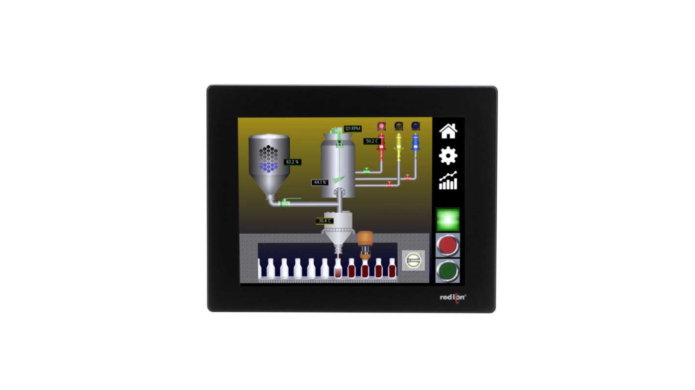 Mặt chính diện màn hình HMI Red Lion CR1000-07000-00210