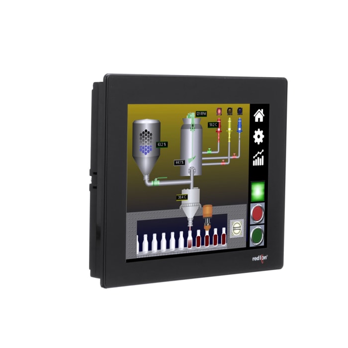 Góc nghiêng màn hình HMI Red Lion CR1000-07000-00210 lắp trên tủ điều khiển