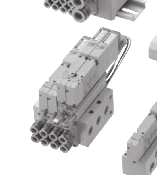 Cụm van điện từ Koganei trên manifold