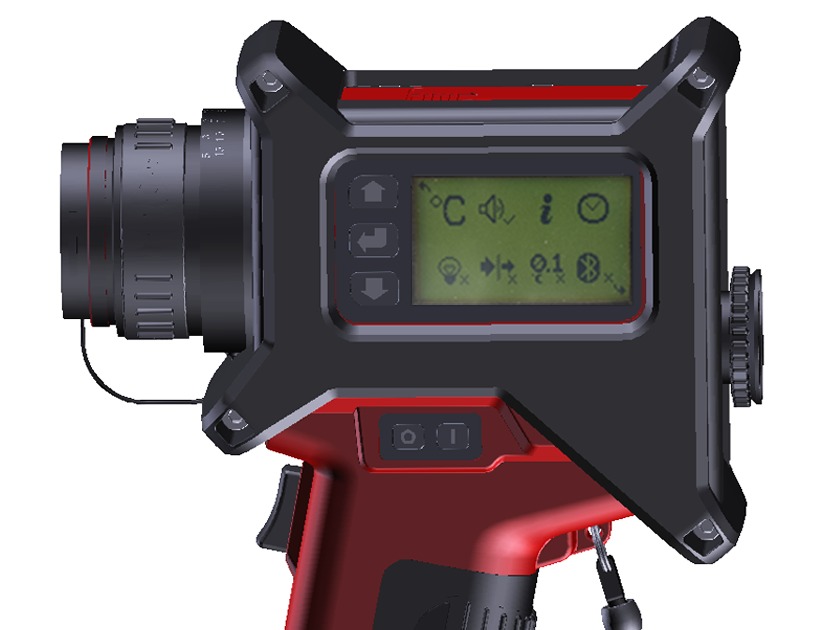 Màn hình bên của nhiệt kế hồng ngoại cầm tay Cyclops C390L