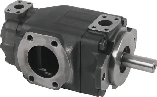 Bơm thủy lực cánh gạt đôi Denison T7DB với cổng hút và hai cổng áp lực