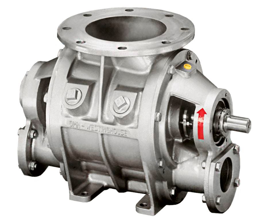 Van quay airlock DMN OS lắp đặt trong hệ thống vận chuyển liệu