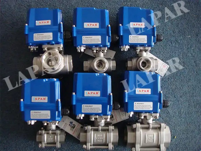 Van bi 3 ngã ren Lapar LPA14 gắn bộ truyền động điện