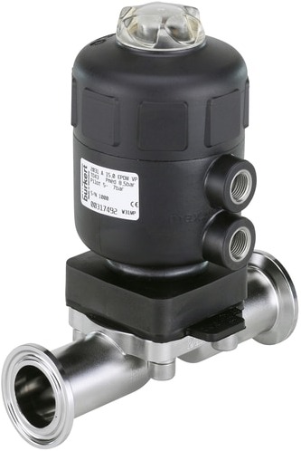 Van màng Burkert Type 2031 bản clamp DN 15 ứng dụng trong công nghiệp thực phẩm dược phẩm