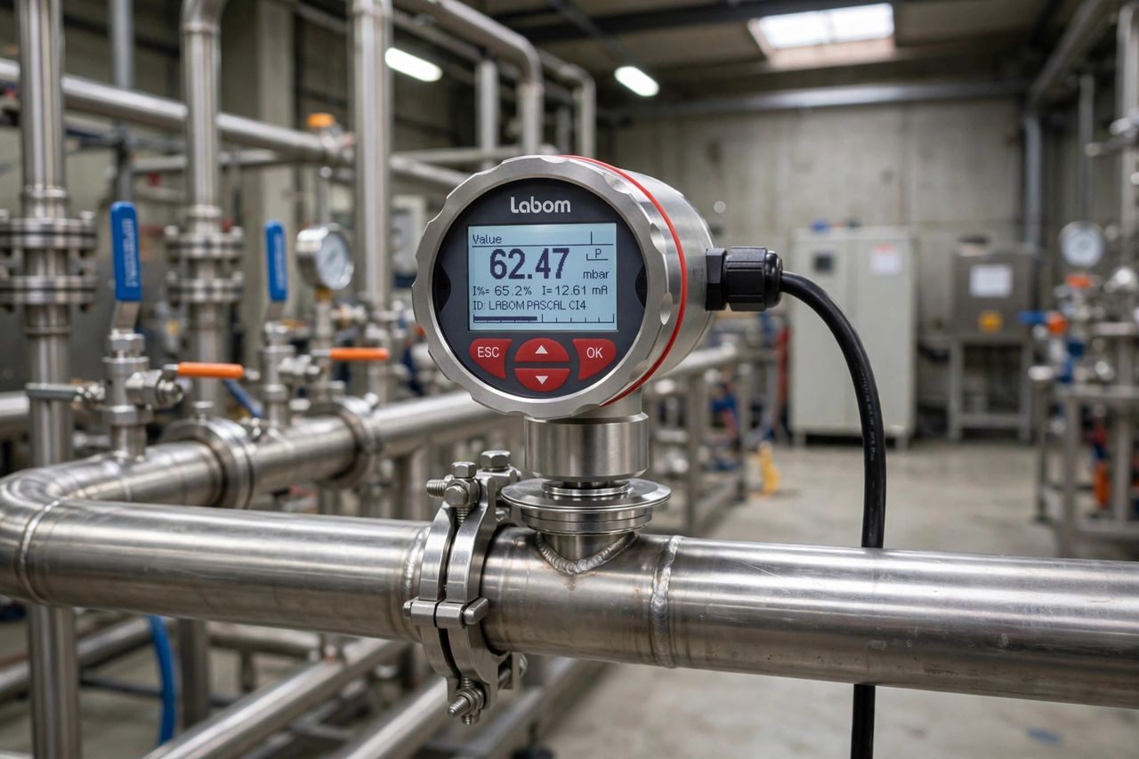 Bộ chuyển đổi áp suất Labom PASCAL Ci4 lắp đặt tại nhà máy hóa chất