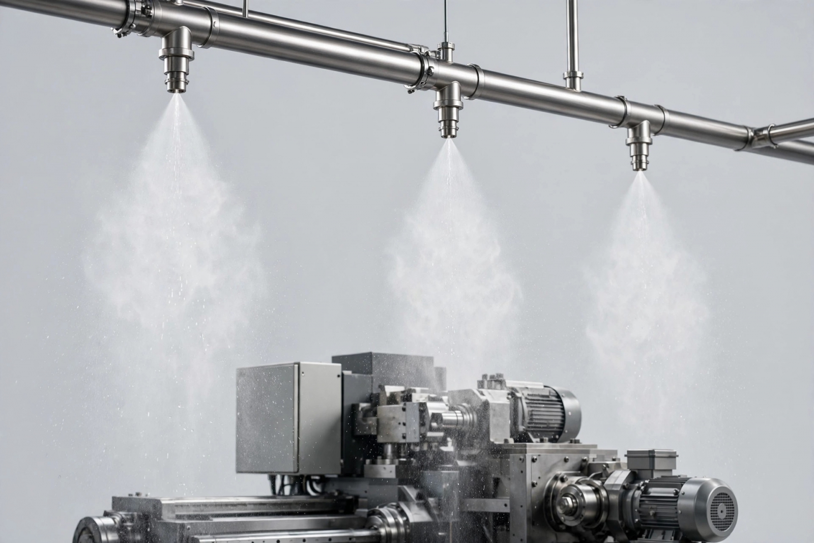 Hệ thống chữa cháy sương mù áp lực cao Minimax Minifog ProCon XP với đầu phun sương mù trên trần khoang máy