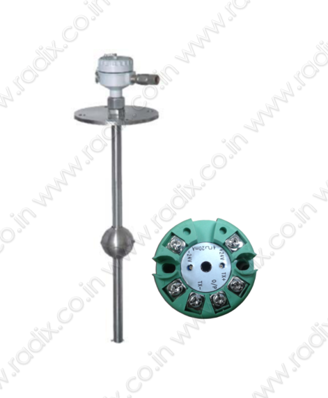 Cấu tạo thiết bị đo mức FGT201 RADIX lắp mặt bích hoặc ren